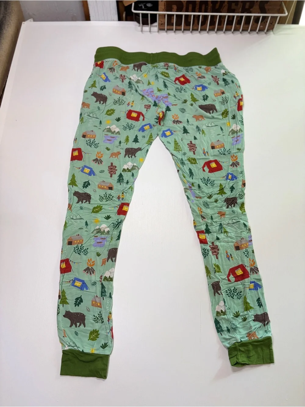 Little Sleepies Bamboo Pajama Pants Small Camping Bear Cabin Outdoors